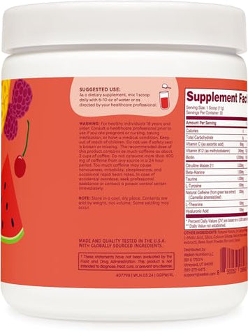 Wellah - Get-Going Mistura para Bebida Pré-Treino (Sabor Ponche de Frutas, 30 Porções)