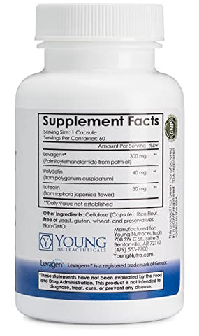 Advanced – Fórmula de Alta Absorção, Palmitoiletanolamida (PEA) Luteolina e Polidatina, Suporte ao Sistema Nervoso, 60ct - Mirica