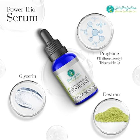 Skin Perfection - Soro Firmador com Peptídeo Progeline para Reparação de Pescoço e Rosto – Creme Progeline Upgrade Trifluoroacetil Tripeptídeo-2 Anti-Envelhecimento DIY Perfeição da Pele 15 ml