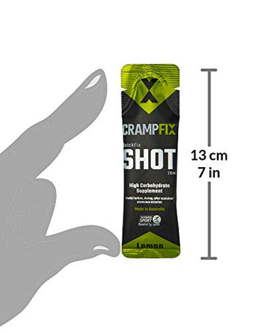 CRAMPFIX - Sports Shot: Alívio Instantâneo de Cãibras Musculares, Sachês Práticos, 15 Unidades, Natural, Limão