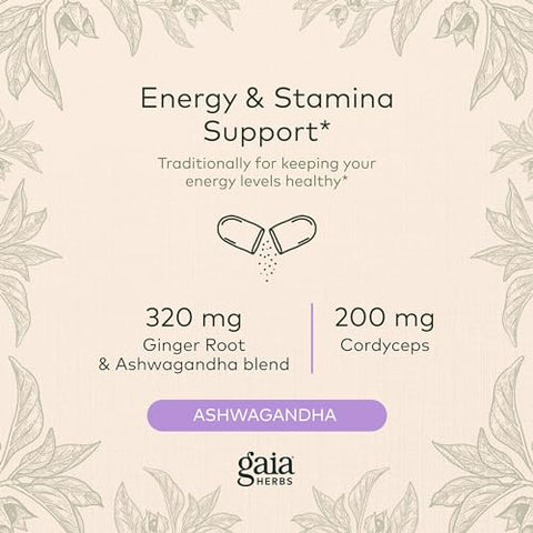 Performance Mushrooms Adaptogen – Potencialize seu Desempenho com Cogumelos – 60 cápsulas - Gaia Herbs