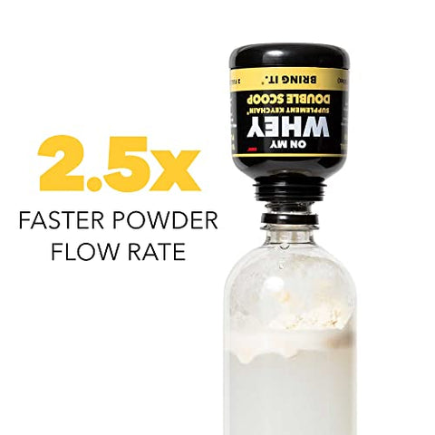 ONMYWHEY - Recipiente de Proteína em Pó para Viagem – Garrafa de Água Portátil com Funil para Misturas, Contêineres Portáteis de Suplemento Pré-Treino