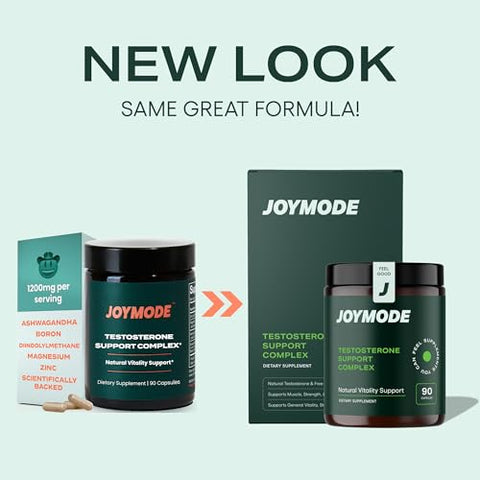 Complexo de Suporte à Testosterona (90ct) – Suplemento Natural para Homens com Ashwagandha, DIM, Magnésio, Zinco - JOYMODE