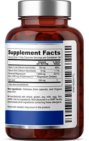 Biogenuine - Oxytize 750 mg 120 Vcaps – Limpeza Suave do Cólon à Base de Oxigênio com Óxido de Magnésio Natural – Favorece a Regularidade do Trato Digestivo Saudável