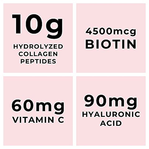 Left Coast Performance - Pó de Colágeno Multi com Biotina, Ácido Hialurônico, Vitamina C (Tamanho Econômico 2lb) | Suplemento de Colágeno Hidrolisado (Tipos I, II, III, V, X). Cabelo, Pele, Unhas para Mulheres, Homens