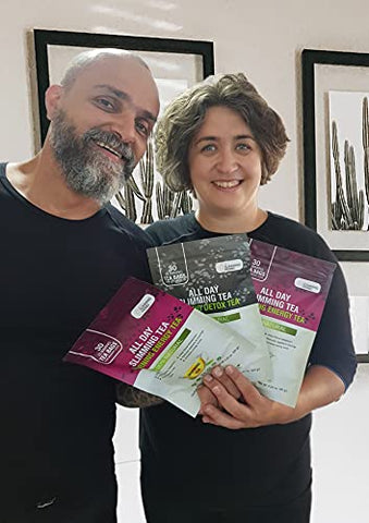 ALL SLIMMING HERBS - Chá Emagrecedor All Slimming Herbs para Perda de Peso – Desintoxicação Natural de 30 Dias que Reduz a Barriga – Chá Energético Diurno 30 Sachês Chá Desintoxicante Noturno 30 Sachês