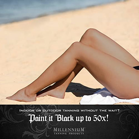 Millennium Tanning Products - Millennium Tanning Paint It Black 50X – Loção Bronzeadora Extrema Escura, 13.5 Onças (400 ml)