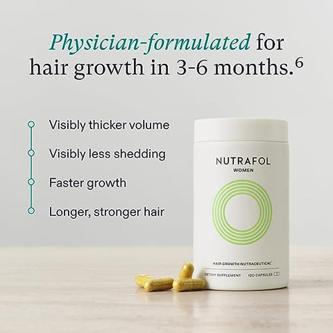 Women 18-44 Anos – Cabelo Mais Forte e Espesso – 1 Mês – Crescimento Capilar Feminino – Nutrafol - Nutrafol