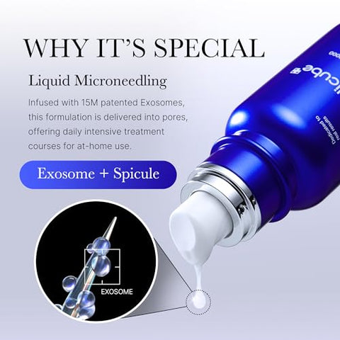Zero Exosome Shot 7,500 PPM Spicule Serum Facial | Booster Líquido para Pele | Exosome, AHA BHA PHA | Minimizador de Poros, Melhora das Células Mortas da Pele | Cuidados com a Pele Coreanos - Medicube