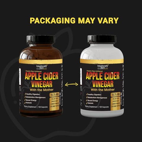 Cápsulas de Vinagre de Maçã Orgânico com a Mãe – Cápsulas de Vinagre de Maçã para Keto – Cápsulas de ACV para Limpeza Keto - Intentionally Bare