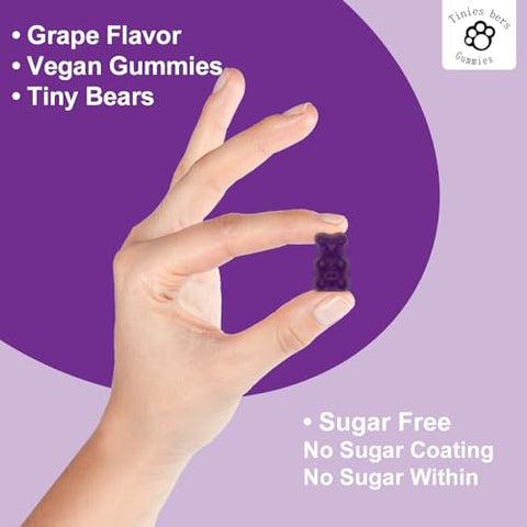 Tinies bers - Gomas de Óxido de Magnésio 500mg, Sem Açúcar para Adultos – Marca: Magnesium Gummies