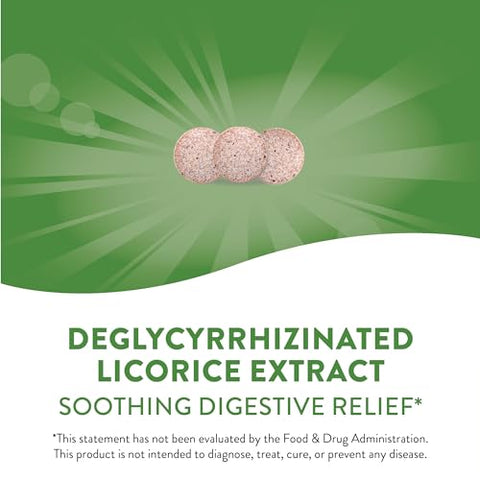 Nature's Way - Nature’s Way DGL Tablete Mastigável – Suporte Digestivo | 60 comprimidos  Nature’s Way