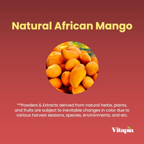 Vitapia - Cápsulas de Manga Africana 10.000mg para Sistema Imunológico, Metabolismo e Suporte Nutricional – Extrato Puro 10:1 de Irvingia Gabonensis – 180 Cápsulas Vegetais Não-OGM