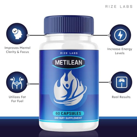 rize labs - Metilean: Suplemento Avançado para Perda de Peso – Fórmula Avançada para Eliminar Gordura Abdominal Persistente – Avaliações de Metilean Pastillas (60 Cápsulas)
