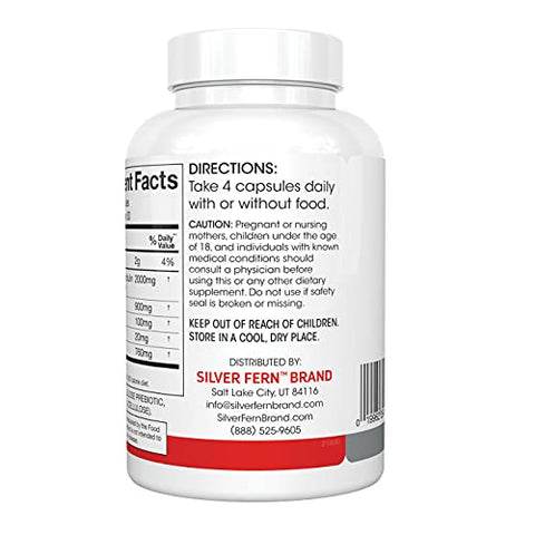 Cleanse – Desintoxicação Diária do Intestino – 1 Frasco – 120 Cápsulas – Fornecimento de 30 Dias – Imunoglobulina G, A - Silver Fern