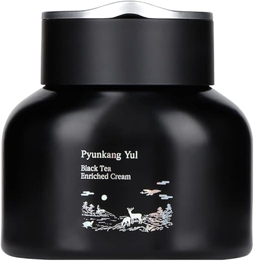 Creme Pyunkang Yul [PKY] Chá Preto Enriquecido para Anti-idade, Nutrição Concentrada para Cuidados com Linhas Finas com Kombucha, Extrato de Ginseng, Zero Irritação, Skincare Coreana (60ml)