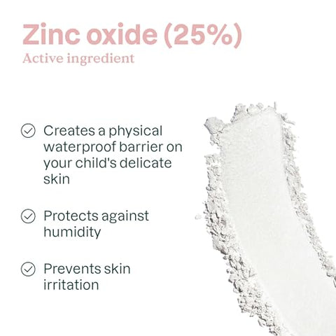 Creme para Assaduras ATTITUDE Natural Zinc | EWG VERIFIED, Hipoalergênico, Testado por Dermatologistas e Sem Fragrância | Bloqueia a Umidade, Previne Irritações | Bebê com Pele Saudável | 50g