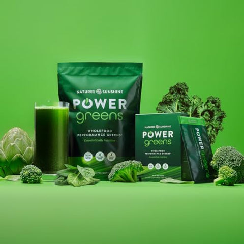 Nature's Sunshine - Nature’s Sunshine Power Greens – Superalimentos Verdes de Alto Desempenho (Pacotes para Levar) | 100% Natural | Marca Nature’s Sunshine