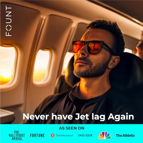 FlyKitt Sistema de Prevenção de Jet Lag | Essenciais de Voo com Programação Personalizada de Suplementos Controlada por App e Óculos com Filtro de Luz Azul | Previna o Jet Lag para uma Viagem Completa - Fount