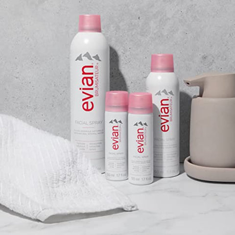 Kit Evian Facial Spray 24/7 – Hidratação Refrescante para Pele – 100ml