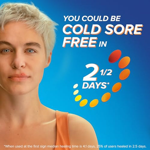 Docosanol 10% Creme Tubo, Tratamento Aprovado pela FDA para Ferida de Frio/Herpes Labial, 2g - Abreva