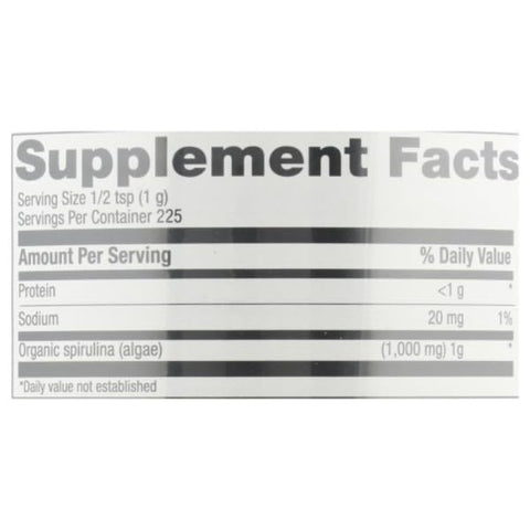 Generic - Sprouts Pó de Spirulina Orgânica – 7.9 oz (225g)