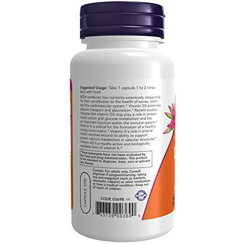 NOW - Now Foods Vitamina D-3 – Fortaleça sua saúde com a melhor vitamina D-3 em cápsulas de 1000 UI
