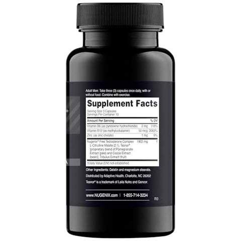 T Boost – Suplemento impulsionador de testosterona grátis para homens, 30 unidades - Nugenix