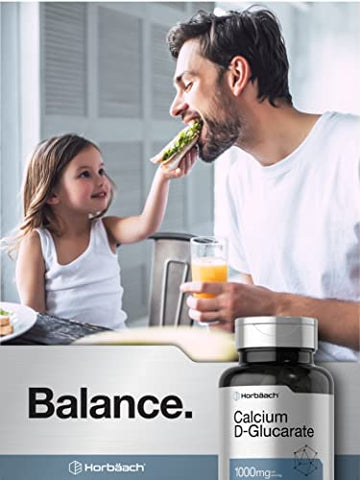 Calcium D-Glucarate 1000mg | 120 Cápsulas | Suplemento Sem OGM, Sem Glúten | Marca Horbäach - Horbäach