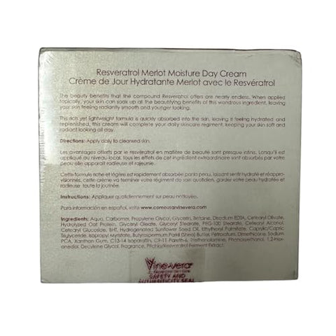 Merlot Moisture Day Cream – Creme Facial Hidratante com Resveratrol para Todos os Tipos de Pele – 52g - Vine Vera