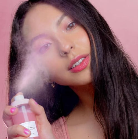 Watermelon Glow Ultra-Fine Facial Mist Spray – Bruma Facial Ultrafina de Melancia para Pele Fresca e Radiante – Bruma Facial Hidratante com Ácido Hialurônico, Hibisco AHA e Vitamina E – Melancia - Glow Recipe