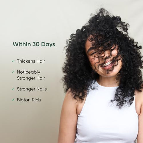 Suplemento Capilar de Biotina de Alta Potência – 60 Cápsulas – Vitaminas para o Crescimento do Cabelo Masculino - Regrowz