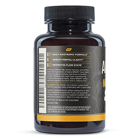 Alpha Brain – Suplemento Premium para o Cérebro, 30 Cápsulas, para Homens - ONNIT