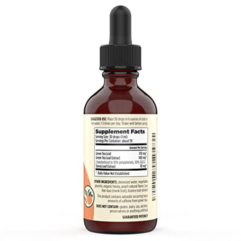Sacred Eats - Gotas de Extrato Líquido de Chá Verde – Suporte Imunológico (Antioxidantes) | Marca: Green Tea | 30ml
