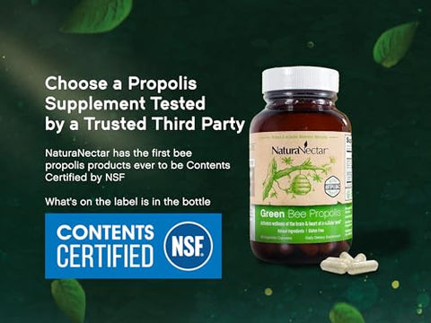 Green Bee Propolis Certificado NSF | Propolis Premium Brasileiro | Alívio Cuidadoso | Apicultura Ética | Máxima Visibilidade - NaturaNectar