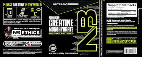 Creatina Monohidratada em Pó Pura (1000 g) – Suporte para Energia, Recuperação e Força Muscular – Testada por HPLC – Pó de Creatina de Grau Puro - NutraBio