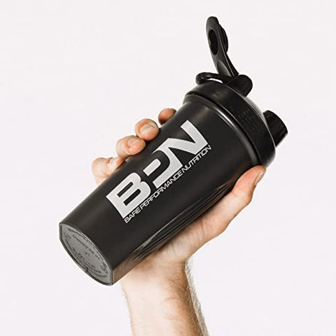 Garrafa Shaker Blender Bottle, 28 oz (800 ml) com Misturador de Arame, Preta - BARE PERFORMANCE NUTRITION