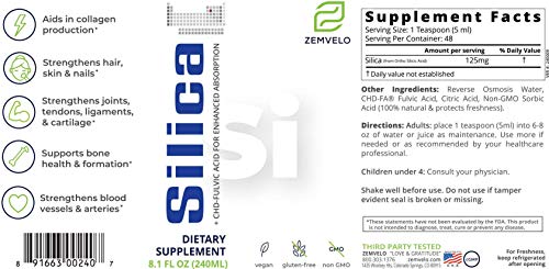 Zemvelo - Silício Líquido Iônico – Cabelo, Pele | Marca: Hair, Skin | 100ml