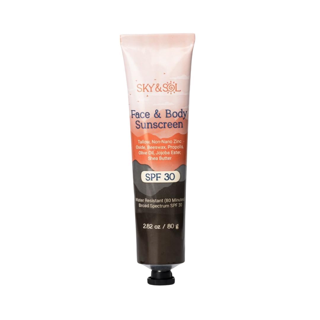 Sky and Sol - Protetor Solar Mineral Natural FPS 30 80g: Tallow Natural