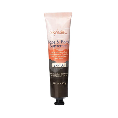 Sky and Sol - Protetor Solar Mineral Natural FPS 30 80g: Tallow Natural