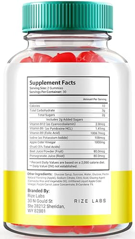 rize labs - Speedy Keto ACV Gummies – Gummy Avançado para Perda de Peso, Premium Keto Vinagre de Maçã 2000mg, Avaliações Oficiais de Saúde ACV (60 Gummies)