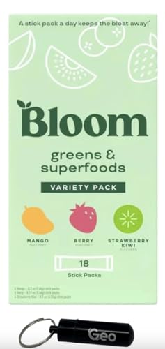 Generic - Bloom Greens e Superfoods em Pó – Pack Variado (18 Sachês) Probióticos para Saúde Digestiva – Marca Bloom