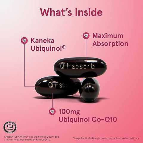 QH-Absorb: Suplemento Ubiquinol 100 mg para Função Cardiovascular Saudável – 120 Softgels (120 Dias) - Jarrow Formulas