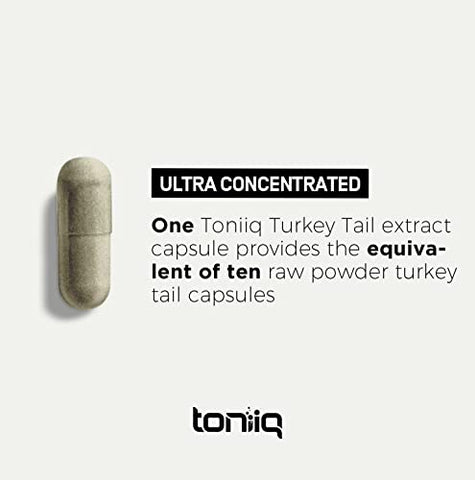 Extrato de Cogumelo Turkey Tail 10x Concentrado 12.000mg – Alta Potência de Beta Glucanas – 120 Cápsulas Vegetais - Toniiq