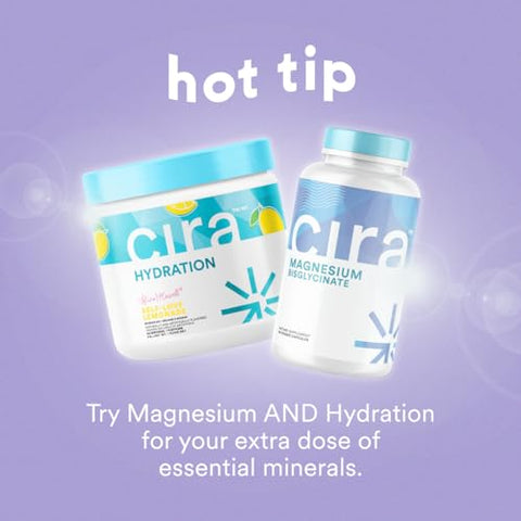 Hydration Electrolyte Powder for Women – Pó de Eletrólitos para Hidratação (45 Porções) x Alicia McCarvell’s Electrolyte Drink Mix with Himalayan Salt – Mistura de Bebida de Eletrólitos para Alívio da Desidratação – Limonada do Amor Próprio - Cira