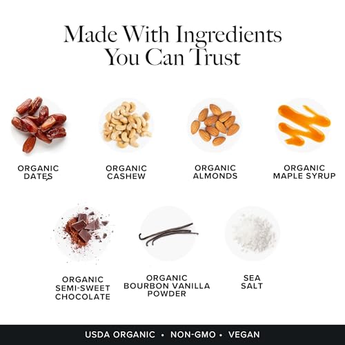Barra de Lanche Vegana | Massa de Biscoito com Gotas de Chocolate | Pack com 12 Unidades | 5g de Proteína | Orgânica e Vegana | Única Barra | Livre de Laticínios, Soja e Glúten | Embalagem Individual - Truvani