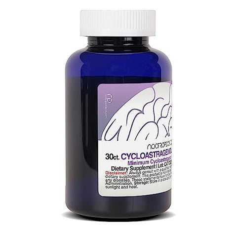 Cápsulas de Cycloastragenol 10%% | 100mg | 30 Unidades | Astragalus membranaceus | Saúde Celular, Suporte Imunológico, Alonga Telômeros - Nootropics Depot