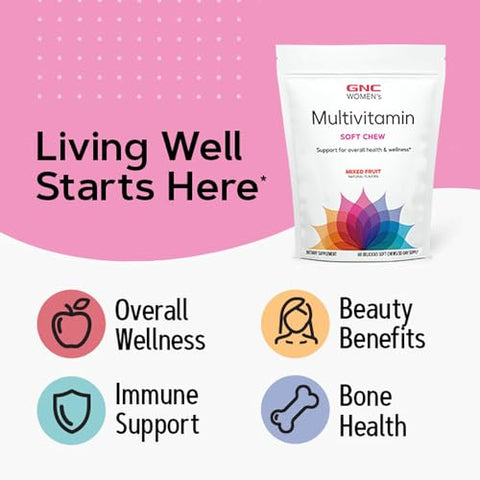 Multivitamínico Feminino Soft Chew – Frutas Variadas | 60 g - GNC