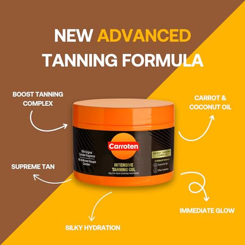 Gel Bronzeador Intensivo SPF0 150 ml / 5 oz – Proteção Solar e Bronzeamento - Carroten