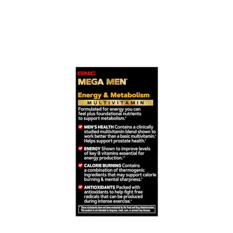 Mega Men Energy – Suplemento Energético para Homens – 60 Cápsulas - GNC